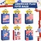 60 Pcs Patriotic Gift Bags Bulk Non Woven American Flag Party Favor Bags with Handles Memorial Day 4th of July Party Supplies